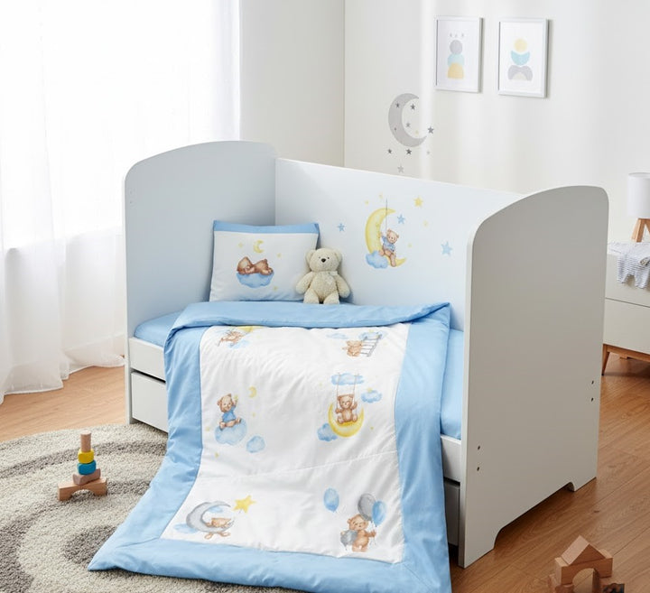 Rainy Βρεφικό σετ ύπνου 3 τεμαχίων Baby Bear One size μπλε