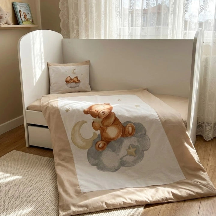 Rainy Βρεφικό σετ ύπνου 5 τεμαχίων Baby Bear One size μπεζ