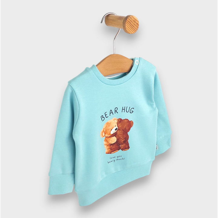 Rainy Бебешка блуза с дълъг ръкав Bear hug 62-92 см. аква