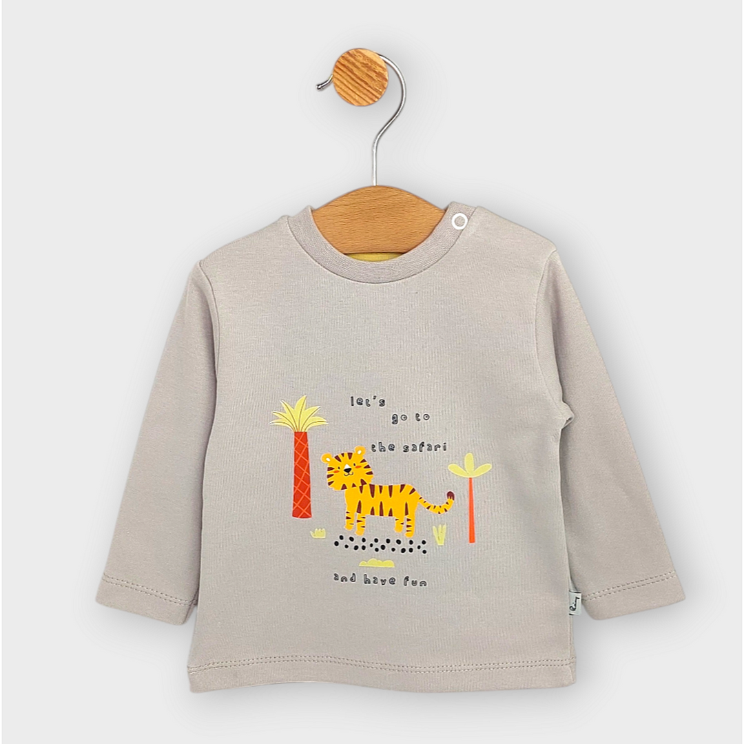 Rainy Βρεφική μπλούζα με μακρύ μανίκι Safari 62-92 εκ. ζεστό κακάο