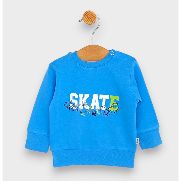 Rainy Βρεφική μπλούζα με μακριά μανίκια Skate 62-92 εκ. ουρανί