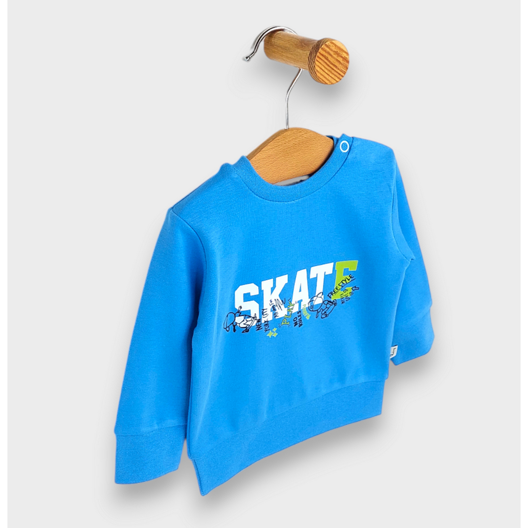 Rainy Βρεφική μπλούζα με μακριά μανίκια Skate 62-92 εκ. ουρανί