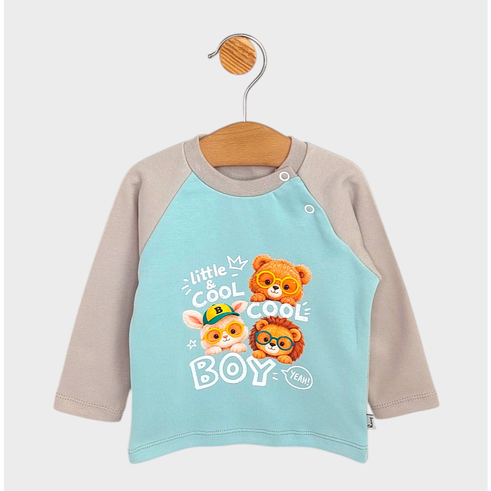 Rainy Бебешка блуза с дълъг реглан ръкав Cool Boy 62-92 см.