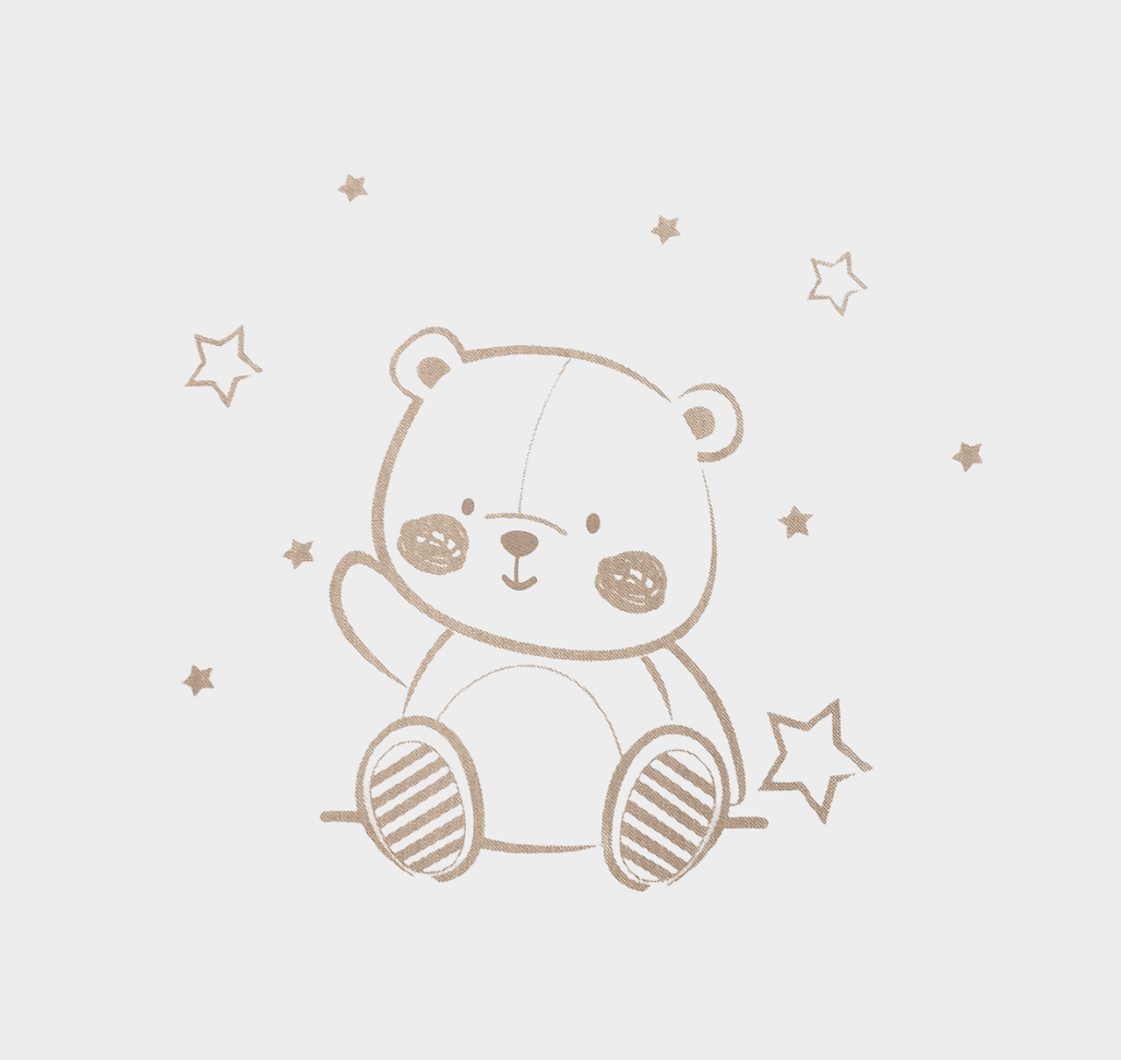 Rainy Βρεφική χειμερινή πάνα 85x85 εκ. Bear and Stars