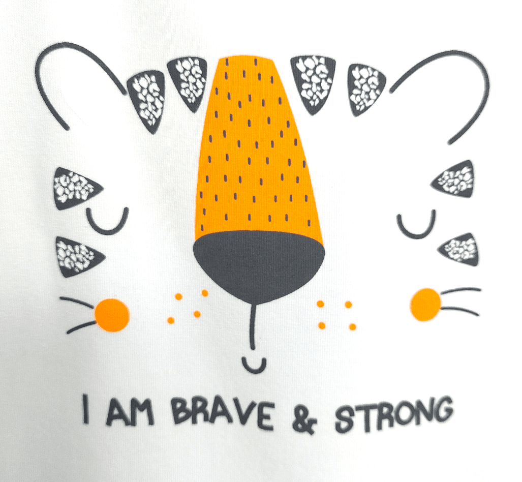 Rainy Βρεφική ολόσωμη φόρμα I am Strong 56-74εκ. λευκή