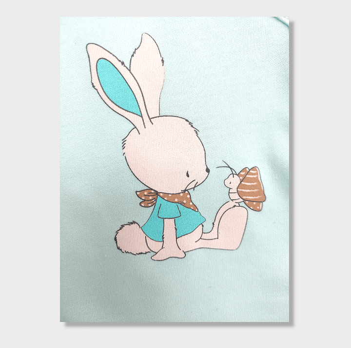 Rainy Бебешки гащеризон с ръкавички 48 - 74 см. Rabbit and butterfly