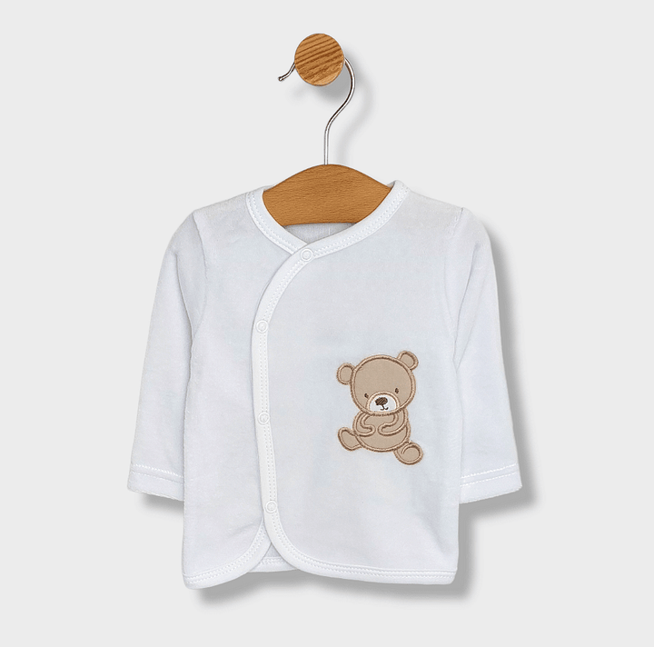 Rainy Βρεφικό σετ 3 τεμαχίων Little Bear and Rabbit 56-62 εκ. λευκό