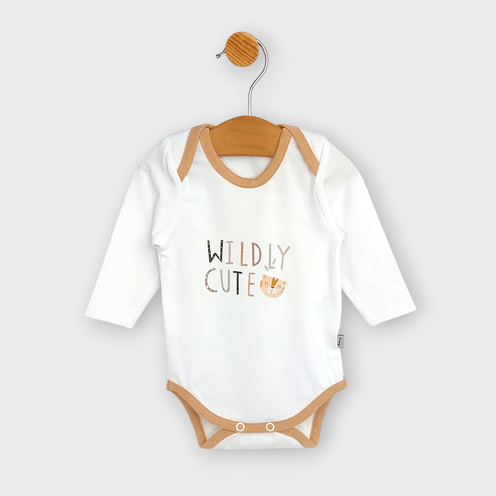 Rainy Βρεφικό σετ 3 τεμαχίων Wildly cute 56 - 68 εκ. μόκα
