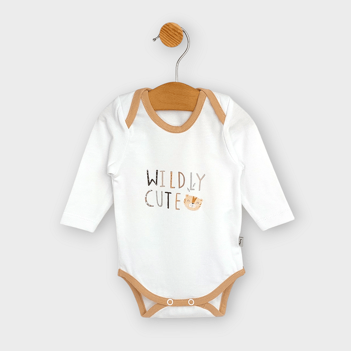 Rainy Βρεφικό σετ 3 τεμαχίων Wildly cute 56 - 68 εκ. μόκα