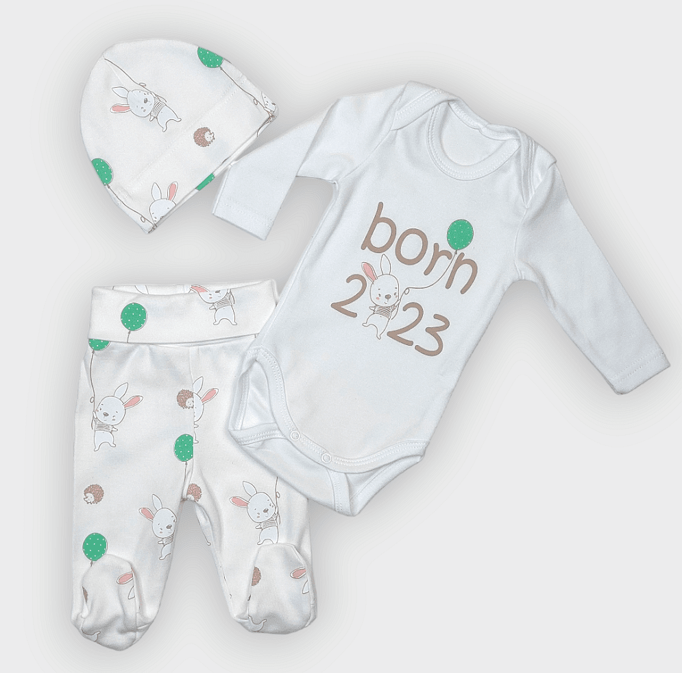 Rainy βρεφικό σετ 3 τεμαχίων Born 2023 48-62 εκ.