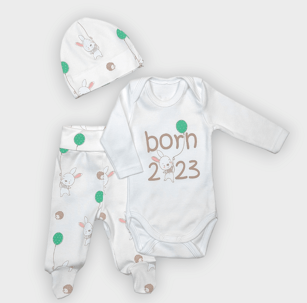 Rainy βρεφικό σετ 3 τεμαχίων Born 2023 48-62 εκ.