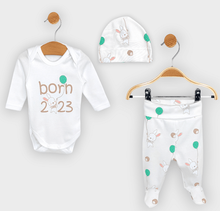 Rainy βρεφικό σετ 3 τεμαχίων Born 2023 48-62 εκ.