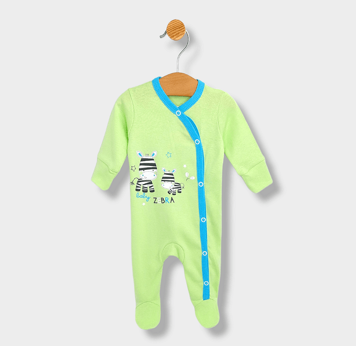 Rainy Βρεφικό σετ 4 τεμαχίων Baby Zebra 56-62 εκ. πράσινο