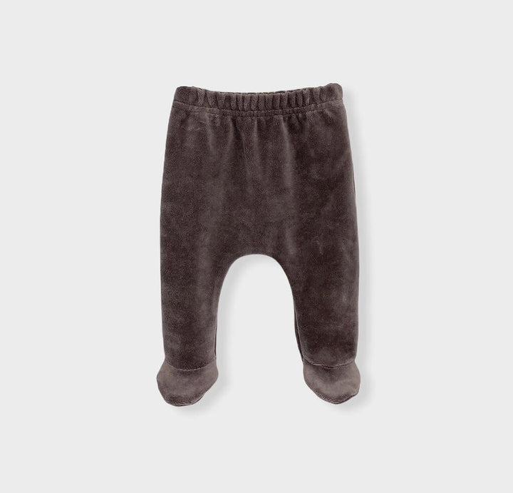 Rainy Βρεφικό βελούδινο σετ 2 τεμαχίων Baby Bear καφέ