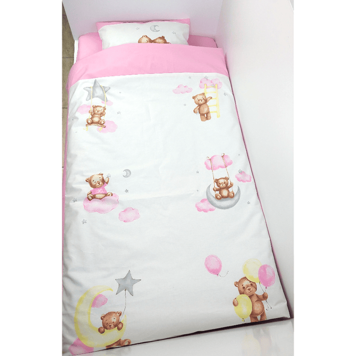 Rainy Βρεφικό σετ ύπνου 3 τεμαχίων Baby Bear One size ροζ