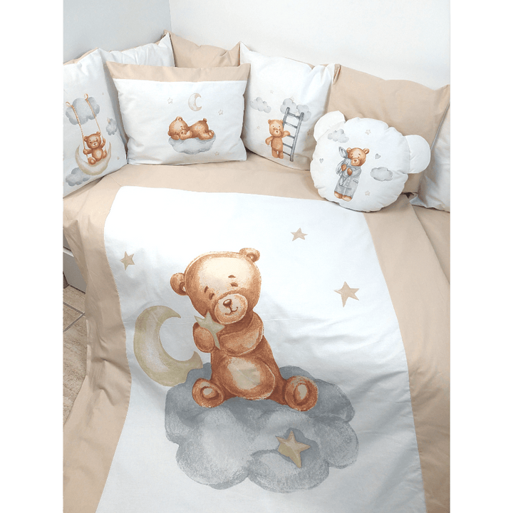 Rainy Βρεφικό σετ ύπνου 7 τεμαχίων Baby Bear One size μπεζ