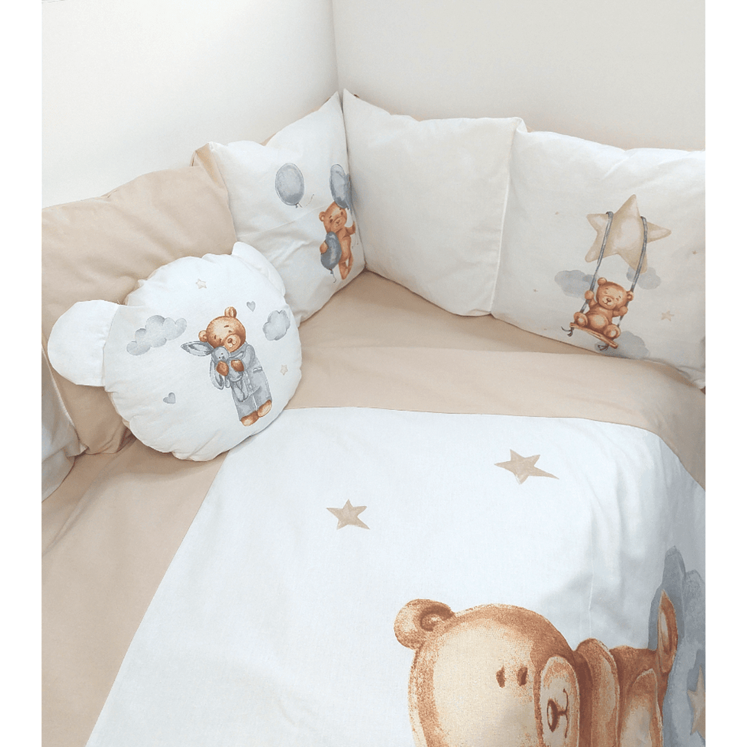 Rainy Βρεφικό σετ ύπνου 7 τεμαχίων Baby Bear One size μπεζ