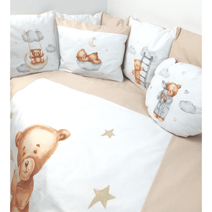 Rainy Βρεφικό σετ ύπνου 7 τεμαχίων Baby Bear One size μπεζ