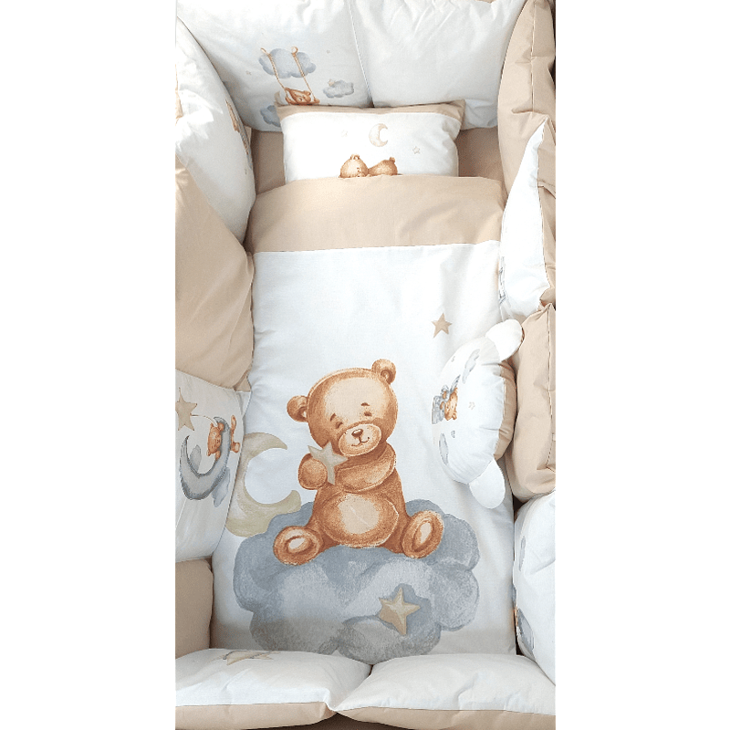 Rainy Βρεφικό σετ ύπνου 7 τεμαχίων Baby Bear One size μπεζ