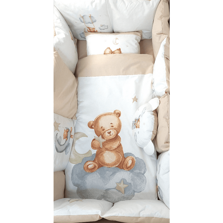 Rainy Βρεφικό σετ ύπνου 7 τεμαχίων Baby Bear One size μπεζ