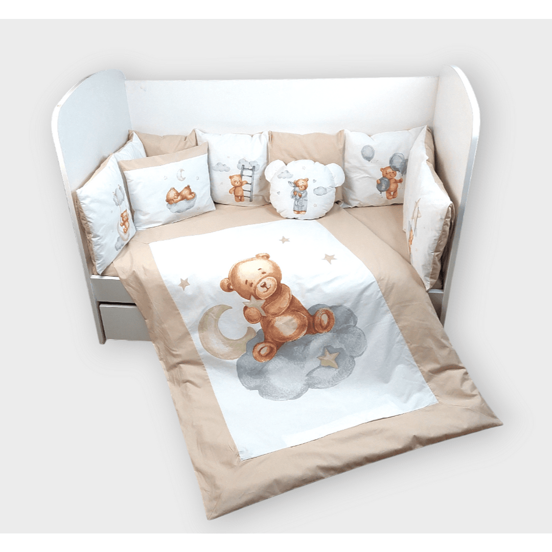 Rainy Βρεφικό σετ ύπνου 7 τεμαχίων Baby Bear One size μπεζ