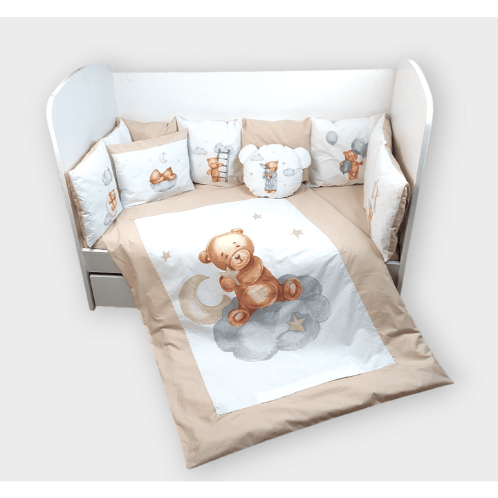 Rainy Βρεφικό σετ ύπνου 7 τεμαχίων Baby Bear One size μπεζ