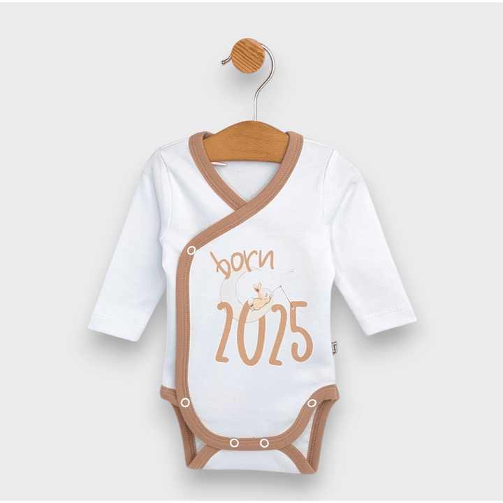 Rainy Βρεφικό κορμάκι Born 2025 με πλαϊνό κούμπωμα 48-62 εκ.