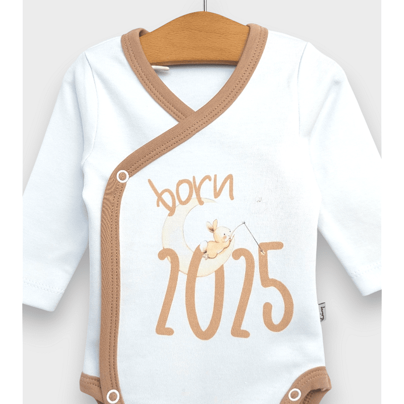 Rainy Βρεφικό κορμάκι Born 2025 με πλαϊνό κούμπωμα 48-62 εκ.
