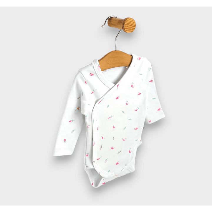Rainy Βρεφικό κορμάκι με πλαϊνό κλείσιμο 48 - 68εκ. Τριαντάφυλλα