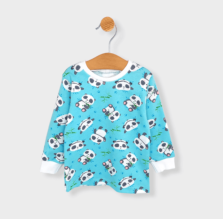 Rainy Παιδική πιτζάμα με μακριά μανίκια Πάντα με μπαμπού