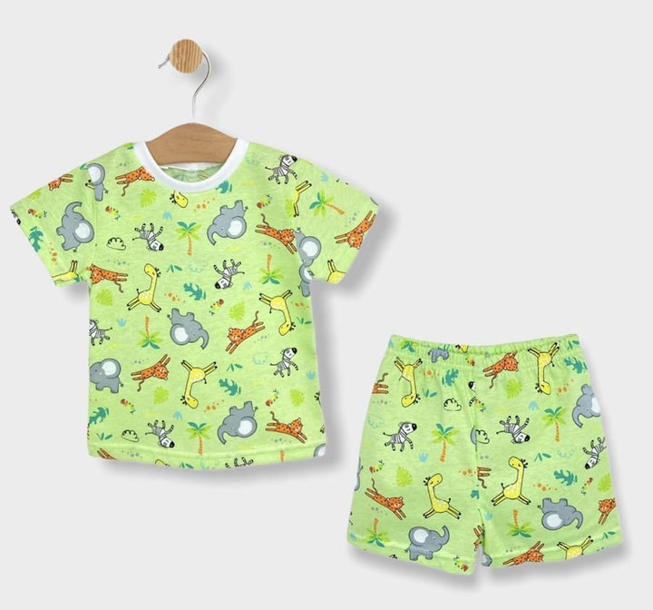 Rainy παιδική πιτζάμα με κοντό μανίκι Print green