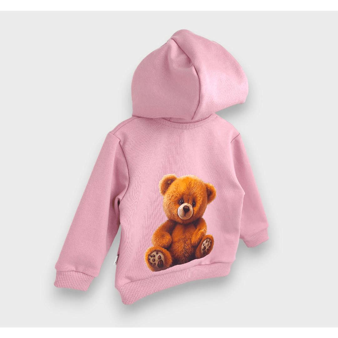 Rainy Παιδικό φούτερ Cute Bear 62-92 εκ. ροζ της στάχτης
