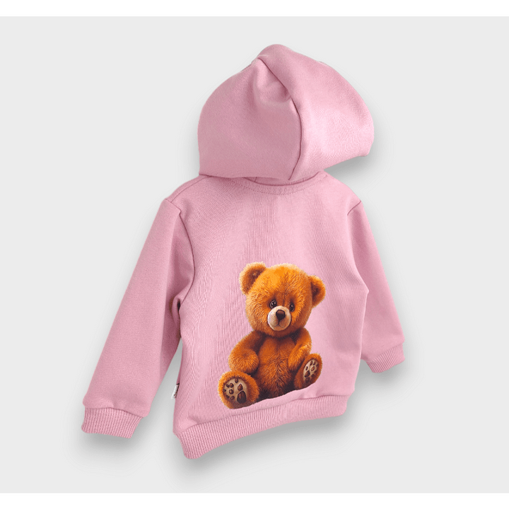 Rainy Παιδικό φούτερ Cute Bear 62-92 εκ. ροζ της στάχτης