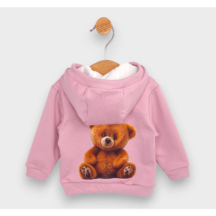 Rainy Παιδικό φούτερ Cute Bear 62-92 εκ. ροζ της στάχτης