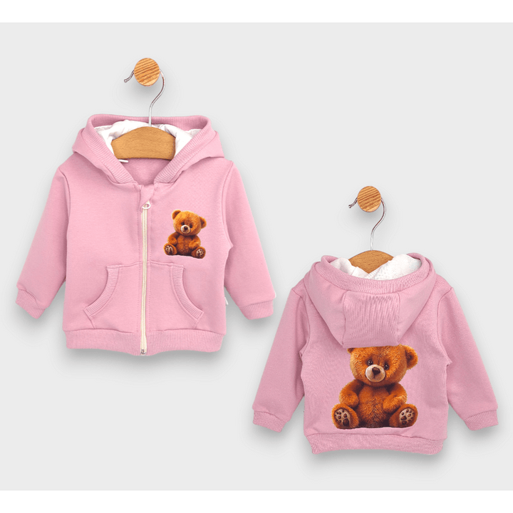 Rainy Παιδικό φούτερ Cute Bear 62-92 εκ. ροζ της στάχτης