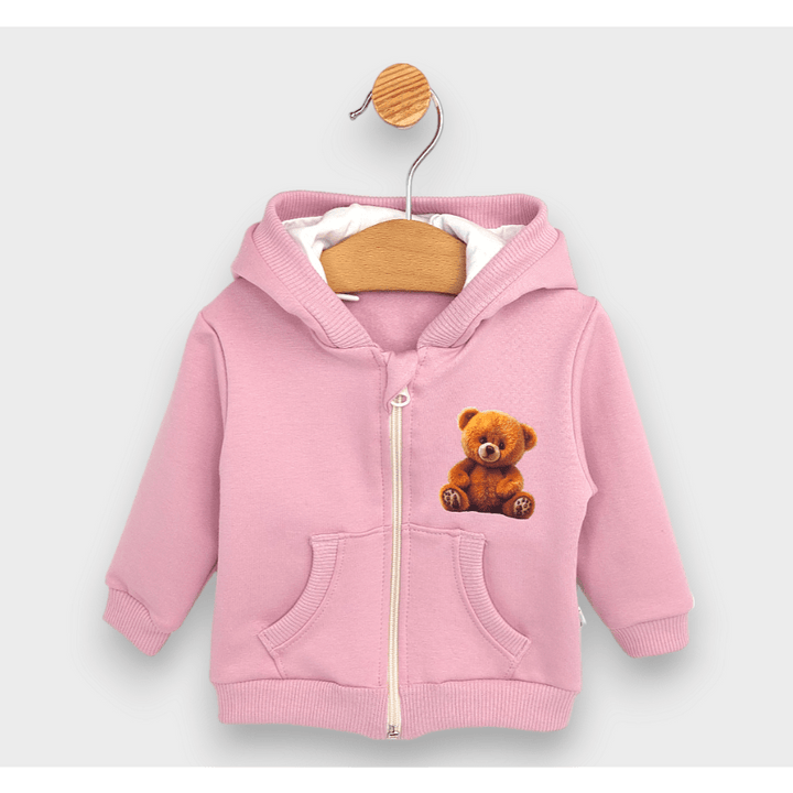 Rainy Παιδικό φούτερ Cute Bear 62-92 εκ. ροζ της στάχτης