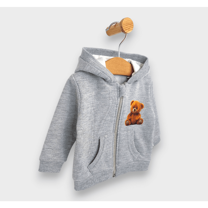 Rainy Παιδικό φούτερ Cute Bear 62-92 εκ. γκρι