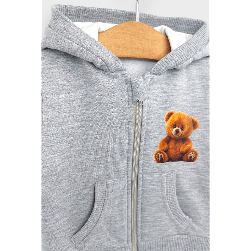 Rainy Παιδικό φούτερ Cute Bear 62-92 εκ. γκρι