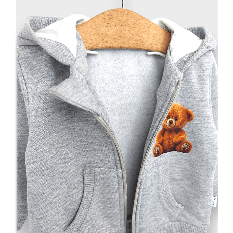 Rainy Παιδικό φούτερ Cute Bear 62-92 εκ. γκρι