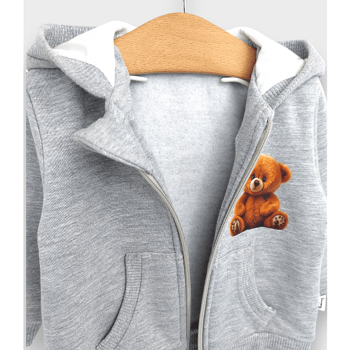 Rainy Παιδικό φούτερ Cute Bear 62-92 εκ. γκρι