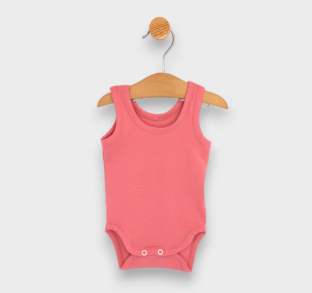 Rainy Σετ κορμάκια-φανελάκια 2 τεμαχίων 56 - 74 εκ. εκρού/σκούρο ροζ