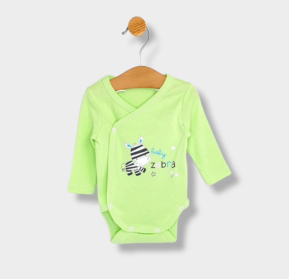 Rainy Σετ 3 κορμάκια Baby Zebra πράσινο 56-74 εκ.
