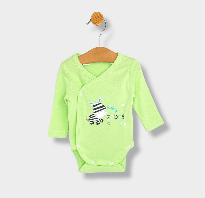 Rainy Σετ 3 κορμάκια Baby Zebra πράσινο 56-74 εκ.
