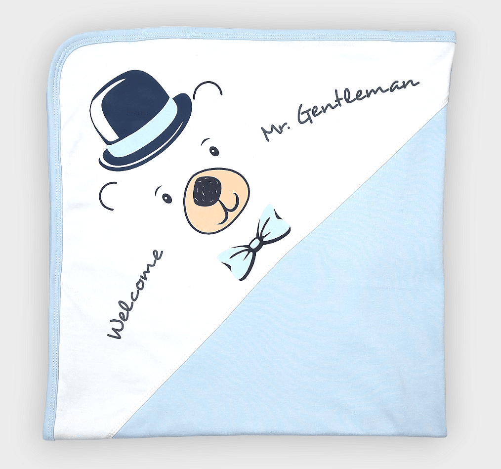 Rainy Καλοκαιρινή πάνα για μωρά Welcome mr. Gentlemen 85x85 εκ.