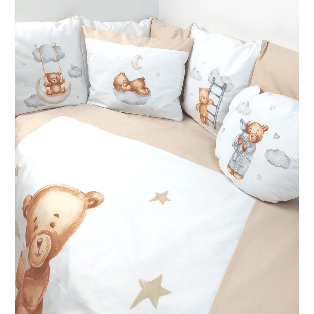 Rainy Обиколник за бебешка кошара Baby Bear One size бежов