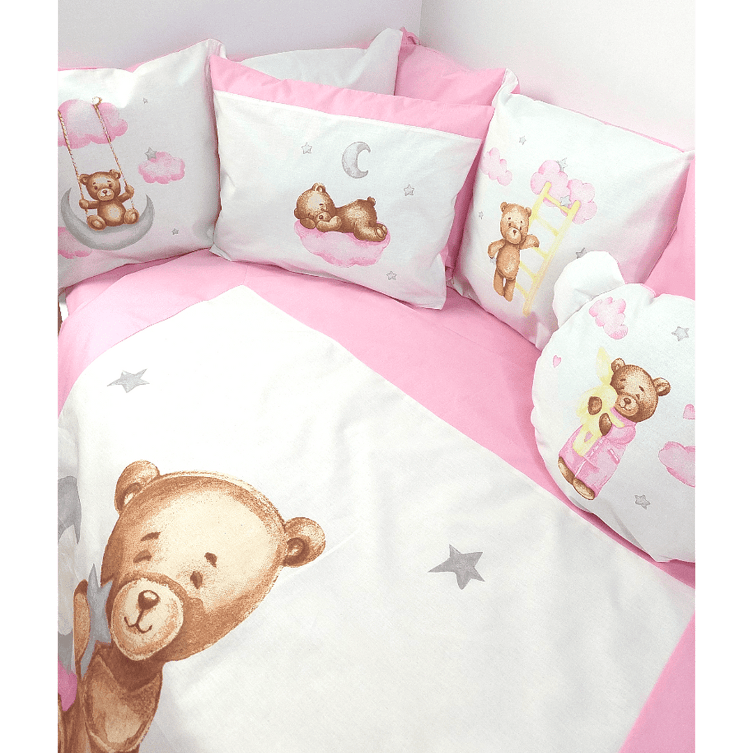 Rainy Обиколник за бебешка кошара Baby Bear One size розов